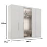 Guarda-roupa Casal 6 Portas com Espelho e 6 Gavetas Valencia - 6