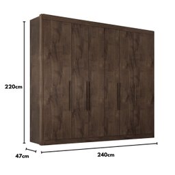 Guarda-roupa Casal 6 Portas e 6 Gavetas Valencia - 6