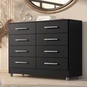 Ver imagem 2 de Cômoda Preta 8 Gavetas Raissa Ônix