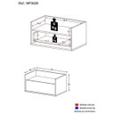 Ver imagem 4 de Mesa de Cabeceira 60cm Suspensa Multimóveis Branca