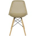 Ver imagem 4 de Kit 4 Cadeiras Colmeia Furadinha Heloisa Eloá Charles Eames Eiffel Base Madeira 