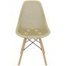 Kit 4 Cadeiras Colmeia Furadinha Heloisa Eloá Charles Eames Eiffel Base Madeira - Nude - 3