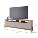 Ver imagem 2 de Rack Bancada Moema para TV até 70" 185cm MDF 4 Portas Off White Loja Doce Lar