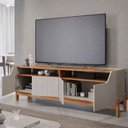 Ver imagem 3 de Rack Bancada Moema para TV até 70" 185cm MDF 4 Portas Off White Loja Doce Lar