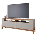 Ver imagem 1 de Rack Bancada Moema para TV até 70" 185cm MDF 4 Portas Off White Loja Doce Lar