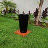 Trio Vasos Preto para Plantas Flores Fibra de Vidro Estilo Vietnamita 40, 60 e 80Cm - 4