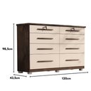 Ver imagem 3 de Comoda Monza 8 Gavetas com Pés