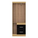 Ver imagem 4 de Guarda Roupa Solteiro Milão 3 Portas Damasco Preto – Poquema