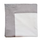 Ver imagem 3 de Toalha Mesa Gabardine Borda Linho 1,45x2,90 8 Lugares Branco