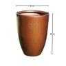 Vaso E Prato fibra De Vidro Estilo Vietnamita Decorativo Para Plantas e Flores 48x36cm Cobre - 3