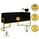 Ver imagem 3 de Kit 2 Poltronas + Sofá 2 Lugares Base de Metal Gold Balaqui