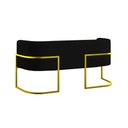 Ver imagem 6 de Kit 2 Poltronas + Sofá 2 Lugares Base de Metal Gold Balaqui