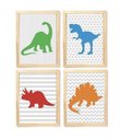 Ver imagem 1 de Kit Quadro Decorativo Infantil Dinossauro Quarto Criança Bebê Enxoval