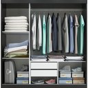 Ver imagem 3 de Guarda-roupa Casal 3 Portas de Correr e 2 Gavetas Paris