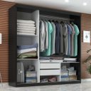 Ver imagem 2 de Guarda-roupa Casal 3 Portas de Correr e 2 Gavetas Paris
