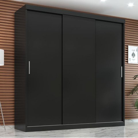 Guarda-roupa Casal 3 Portas de Correr e 2 Gavetas Paris