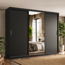 Ver imagem 1 de Guarda-Roupa Casal 3 Portas de Correr com Espelho e 2 Gavetas Paris