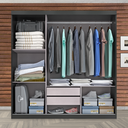 Ver imagem 3 de Guarda-Roupa Casal 3 Portas de Correr com Espelho e 2 Gavetas Paris