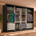 Ver imagem 3 de Guarda-Roupa Casal 3 Portas de Correr com Espelho Sevilha