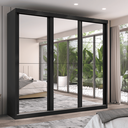 Ver imagem 2 de Guarda-roupa Casal 3 Portas de Correr com Espelho Sevilha