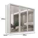 Ver imagem 6 de Guarda-Roupa Casal 3 Portas de Correr com Espelho Sevilha