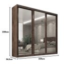 Ver imagem 6 de Guarda-roupa Casal 3 Portas de Correr com Espelho Sevilha