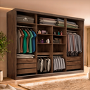 Ver imagem 3 de Guarda-Roupa Casal 3 Portas de Correr com Espelho Sevilha
