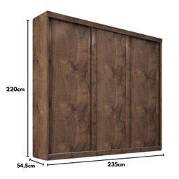 Guarda-roupa Casal 3 Portas de Correr e 6 Gavetas Sevilha - 5