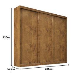 Guarda-roupa Casal 3 Portas de Correr e 6 Gavetas Sevilha - 5