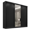 Ver mais imagens de Guarda-Roupa Casal 3 Portas de Correr com Espelho e 6 Gavetas Sevilha