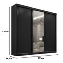 Ver mais imagens de Guarda-Roupa Casal 3 Portas de Correr com Espelho e 6 Gavetas Sevilha