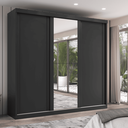 Ver imagem 2 de Guarda-Roupa Casal 3 Portas de Correr com Espelho e 6 Gavetas Sevilha