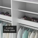 Ver imagem 4 de Guarda-Roupa Casal 3 Portas de Correr e 6 Gavetas Sevilha