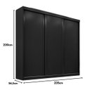 Ver imagem 7 de Guarda-Roupa Casal 3 Portas de Correr e 6 Gavetas Sevilha