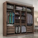 Ver imagem 3 de Guarda-roupa Casal 3 Portas de Correr e 6 Gavetas Sevilha