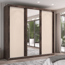 Ver imagem 2 de Guarda-roupa Casal 3 Portas de Correr com Espelho e 6 Gavetas Sevilha