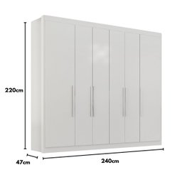 Guarda-roupa Casal 6 Portas e 6 Gavetas Valencia - 7