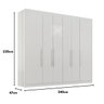 Guarda-roupa Casal 6 Portas e 6 Gavetas Valencia - 7