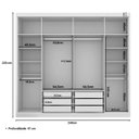 Ver imagem 5 de Guarda-roupa Casal Valencia 6 Portas 6 Gavetas