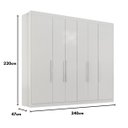 Ver imagem 7 de Guarda Roupa Casal Tonielque Valencia 6 Portas 6 Gavetas