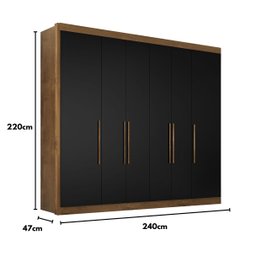 Guarda-roupa Casal 6 Portas e 6 Gavetas Valencia - 6