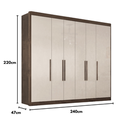 Guarda-roupa Casal 6 Portas e 6 Gavetas Valencia - 6