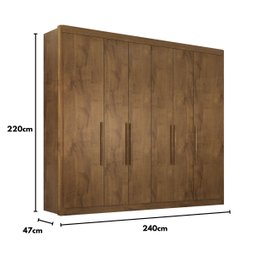Guarda-roupa Casal 6 Portas e 6 Gavetas Valencia - 6