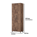 Ver imagem 5 de Armário de Escritório Manuela 2 Portas 5 Prateleiras 1,80m