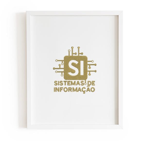 Quadro A4 Bordado Sistemas de Informação - 1