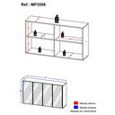 Ver imagem 5 de Aparador Buffet 4 Portas com Espelho Vegas Rustic