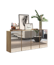 Ver imagem 3 de Aparador Buffet 4 Portas com Espelho Vegas Rustic