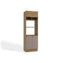 Ver imagem 1 de Torre Quente de Cozinha Paneleiro Botanic M627 2 Fornos C/ 3 Portas 70cm Nogueira/fendi - Kappesberg