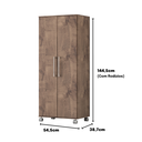 Ver imagem 4 de Armário de Escritório Marcela 2 Portas 4 Prateleiras 140cm