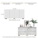 Ver imagem 3 de Aparador Buffet 4 Portas com Pés Quadrados Veneza Branco/Natural